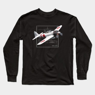 A6M Zero | Japanese WW2 Fighter Plane Long Sleeve T-Shirt